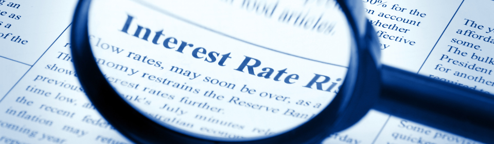 magnify glass word interest rate rise
