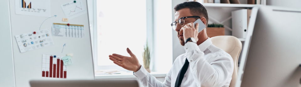 person talking on phone