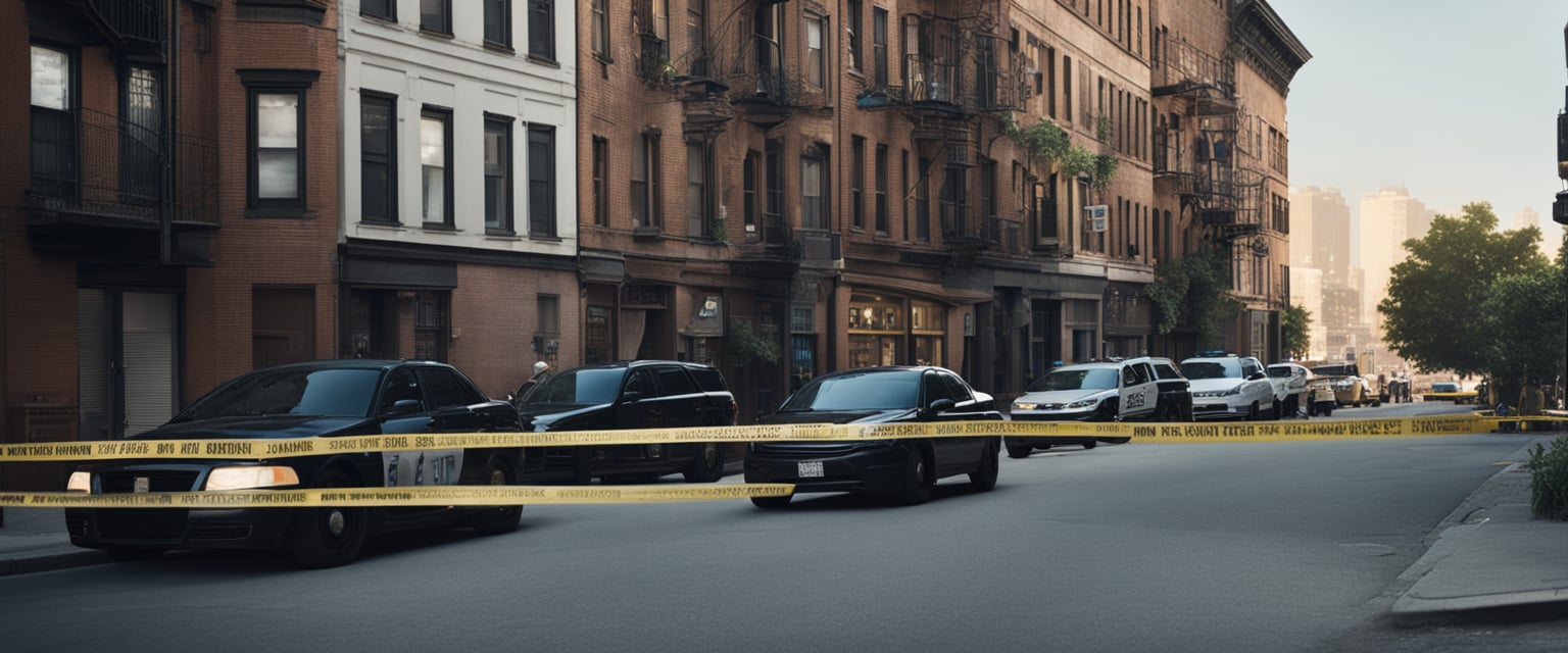 Yellow tape for police and cop cars